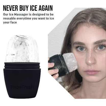 Revitalize Your Skin with the FaceFresh Ice Massager - Banish Eye Bags, Sculpt Your Jawline, and Achieve a Youthful Glow!