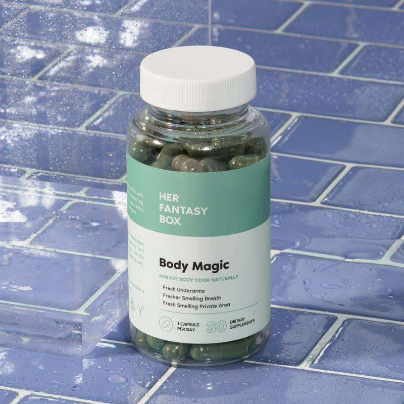 Say Goodbye to Odor with Body Magic Chlorophyll Pills - Detox, Freshen, and Support Healthy Skin!